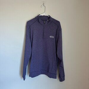 TCU Horned Frogs Quarter-Zip Fleece – XL by Cutter & Buck